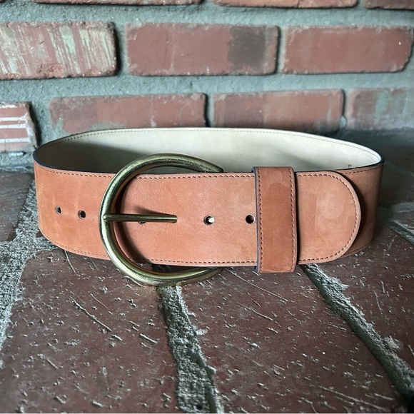 VTG San Marcos Los Angeles Leather Belt in Tan Sz M - Picture 1 of 5